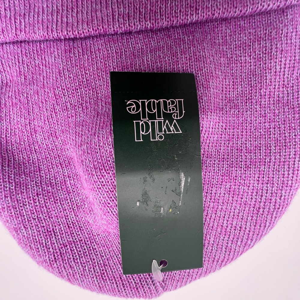Wild Fable Women Purple Space Dye Cuffed Knit Beanie Hat One Size NWT